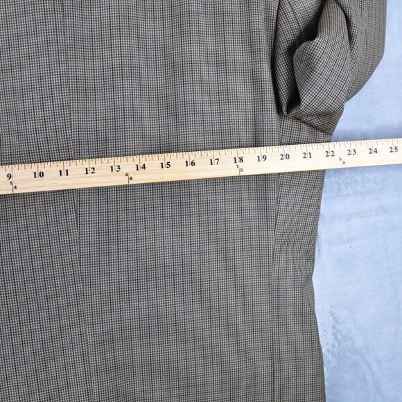 Joseph Abboud Blazer Men's 44L Brown Houndstooth 100% Wool Sport Coat Jacket - Picture 10 of 11
